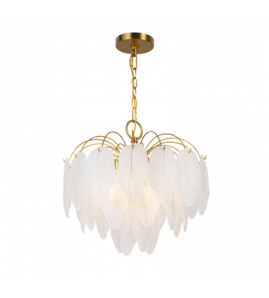  Alessia Collection 4-Light Chandelier Brushed Brass-(AC11780BR)-Artcraft