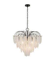 Alessia 10 Light Chandelier, Black-(AC11781BK)-Artcraft Alessia 10 Light Chandelier, Black-(AC11781BK)-Artcraft