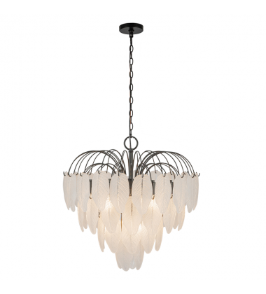 Alessia 10 Light Chandelier, Black-(AC11781BK)-Artcraft