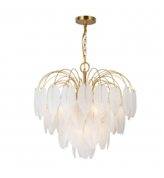  Alessia Collection 10-Light Chandelier Brushed Brass-(AC11781BR)-Artcraft