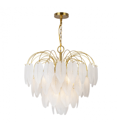  Alessia Collection 10-Light Chandelier Brushed Brass-(AC11781BR)-Artcraft
