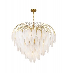  Alessia Collection 24-Light Chandelier Brushed Brass-(AC11783BR)-Artcraft