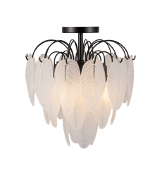 Alessia 4 Light Semi Flush Mount, Black-(AC11785BK)-Artcraft Alessia 4 Light Semi Flush Mount, Black-(AC11785BK)-Artcraft