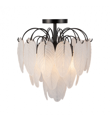 Alessia 4 Light Semi Flush Mount, Black-(AC11785BK)-Artcraft Alessia 4 Light Semi Flush Mount, Black-(AC11785BK)-Artcraft