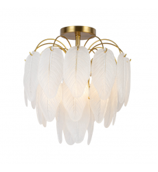  Alessia Collection 4-Light Semi-Flush Mount Brushed Brass-(AC11785BR)-Artcraft