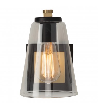  Treviso Collection 4-Light Vanity Light, Black & Brass-(AC11791BB)-Artcraft