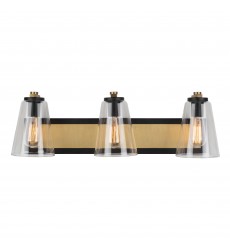  Treviso Collection 1-Light Sconce, Black & Brass-(AC11793BB)-Artcraft