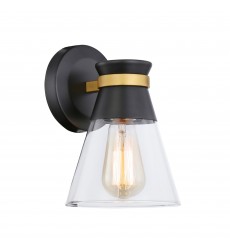  Kanata Collection 1-Light Sconce, Black & Brushed Brass-(AC11801BB)-Artcraft