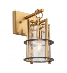 Burford Collection 1-Light Sconce Brass & Black-(AC11811BB)-Artcraft Burford Collection 1-Light Sconce Brass & Black-(AC11811BB)-Artcraft