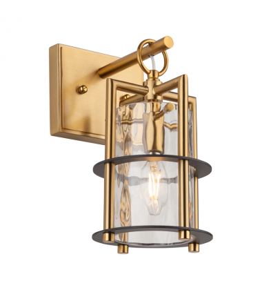 Burford Collection 1-Light Sconce Brass & Black-(AC11811BB)-Artcraft Burford Collection 1-Light Sconce Brass & Black-(AC11811BB)-Artcraft