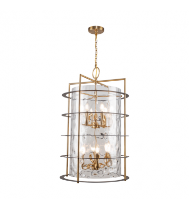 Burford Collection 12-Light Chandelier Brass & Black-(AC11812BB)-Artcraft Burford Collection 12-Light Chandelier Brass & Black-(AC11812BB)-Artcraft