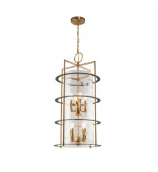  Burford Collection 8-Light Chandelier Brass & Black-(AC11818BB)-Artcraft