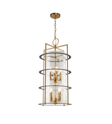 Burford Collection 8-Light Chandelier Brass & Black-(AC11818BB)-Artcraft Burford Collection 8-Light Chandelier Brass & Black-(AC11818BB)-Artcraft