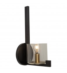  Salinas Collection 1-Light Sconce, Black and Brass-(AC11820BB)-Artcraft