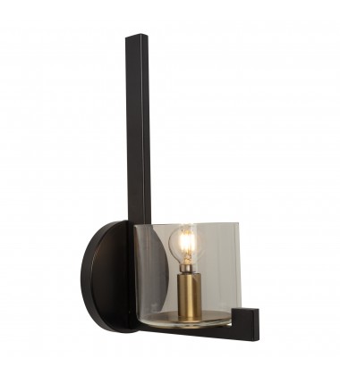  Salinas Collection 1-Light Sconce, Black and Brass-(AC11820BB)-Artcraft