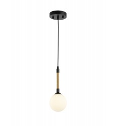  Capilano Collection 1-Light Pendant Black-(AC11841BK)-Artcraft