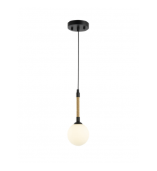  Capilano Collection 1-Light Pendant Black-(AC11841BK)-Artcraft