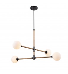  Capilano Collection 4-Light Chandelier Black-(AC11844BK)-Artcraft