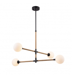  Capilano Collection 4-Light Chandelier Black-(AC11844BK)-Artcraft