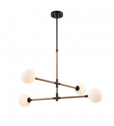  Capilano Collection 4-Light Chandelier Black-(AC11844BK)-Artcraft