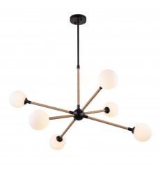  Capilano Collection 6-Light Chandelier Black-(AC11846BK)-Artcraft