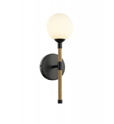  Capilano Collection 1-Light Sconce Black-(AC11847BK)-Artcraft