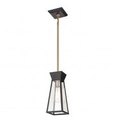  Lucian Single Pendant Black and Brushed Brass-(AC11850BK)-Artcraft