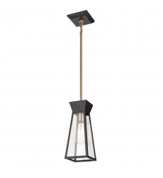  Lucian Single Pendant Black and Brushed Brass-(AC11850BK)-Artcraft