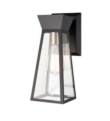  Lucian Wall Sconce Black and Brushed Brass-(AC11857BK)-Artcraft