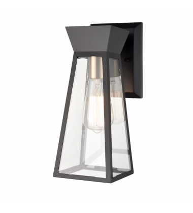 Lucian Wall Sconce Black and Brushed Brass-(AC11857BK)-Artcraft Lucian Wall Sconce Black and Brushed Brass-(AC11857BK)-Artcraft