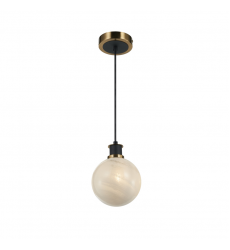  Gem Collection 1-Light Pendant Black and Brushed Brass-(AC11870SW)-Artcraft