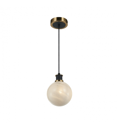  Gem Collection 1-Light Pendant Black and Brushed Brass-(AC11870SW)-Artcraft