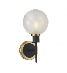  Gem Collection 1-Light Sconce Black and Brushed Brass-(AC11871SW)-Artcraft