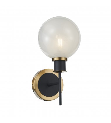  Gem Collection 1-Light Sconce Black and Brushed Brass-(AC11871SW)-Artcraft