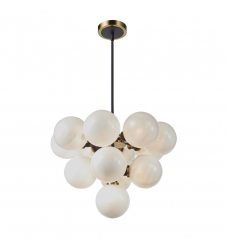  Gem Collection 13-Light Chandelier Black and Brushed Brass-(AC11872SW)-Artcraft