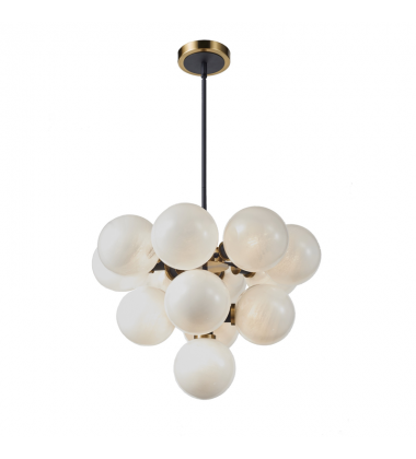  Gem Collection 13-Light Chandelier Black and Brushed Brass-(AC11872SW)-Artcraft