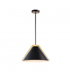  Baltic Collection 1-Light Pendant Black and Brushed Brass-(AC11910BK)-Artcraft