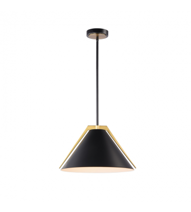 Baltic Collection 1-Light Pendant Black and Brushed Brass-(AC11910BK)-Artcraft Baltic Collection 1-Light Pendant Black and Brushed Brass-(AC11910BK)-Artcraft