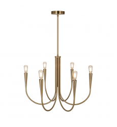  Bronte Collection 6-Light Chandelier Brass-(AC11926BR)-Artcraft