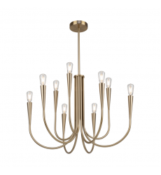  Bronte Collection 9-Light Chandelier Brass-(AC11929BR)-Artcraft