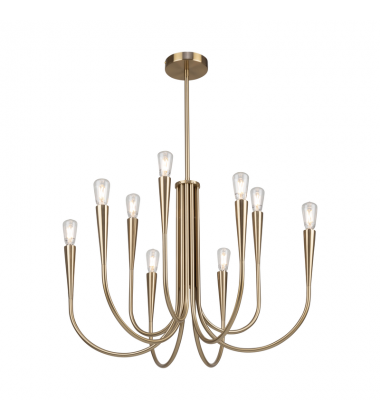  Bronte Collection 9-Light Chandelier Brass-(AC11929BR)-Artcraft
