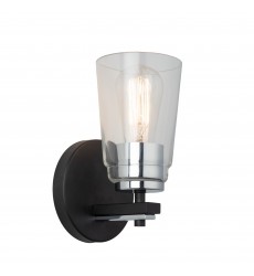  Essex Collection 1-Light Bathroom Black and Chrome-(AC11931NB)-Artcraft
