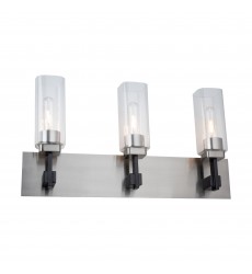 Arlington Collection 3-Light Bathroom Vanity Fixture Satin Nickel-(AC11943SN)-Artcraft Arlington Collection 3-Light Bathroom Vanity Fixture Satin Nickel-(AC11943SN)-Artcraft