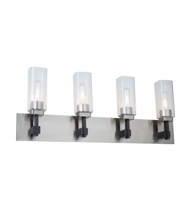  Arlington Collection 4-Light Bathroom Vanity Fixture Satin Nickel-(AC11944SN)-Artcraft