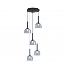  Kali Collection 5-Light Chandelier Black-(AC11955BK)-Artcraft