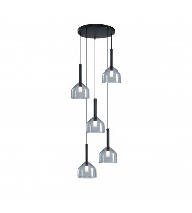  Kali Collection 5-Light Chandelier Black-(AC11955BK)-Artcraft