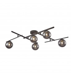  Modena Collection 5-Light Semi-Flush Mount Black-(AC11975SM)-Artcraft