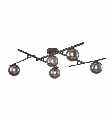  Modena Collection 5-Light Semi-Flush Mount Black-(AC11975SM)-Artcraft