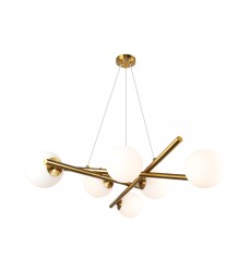  Modena - 6-Light Chandelier - Plated Brushed Brass-(AC11976BR)-Artcraft