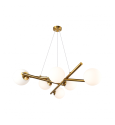  Modena - 6-Light Chandelier - Plated Brushed Brass-(AC11976BR)-Artcraft